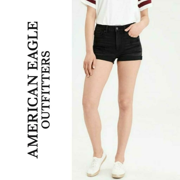 🆕 American Eagle Super Super Stretchy Black Shorts. NWOT - Picture 7 of 7